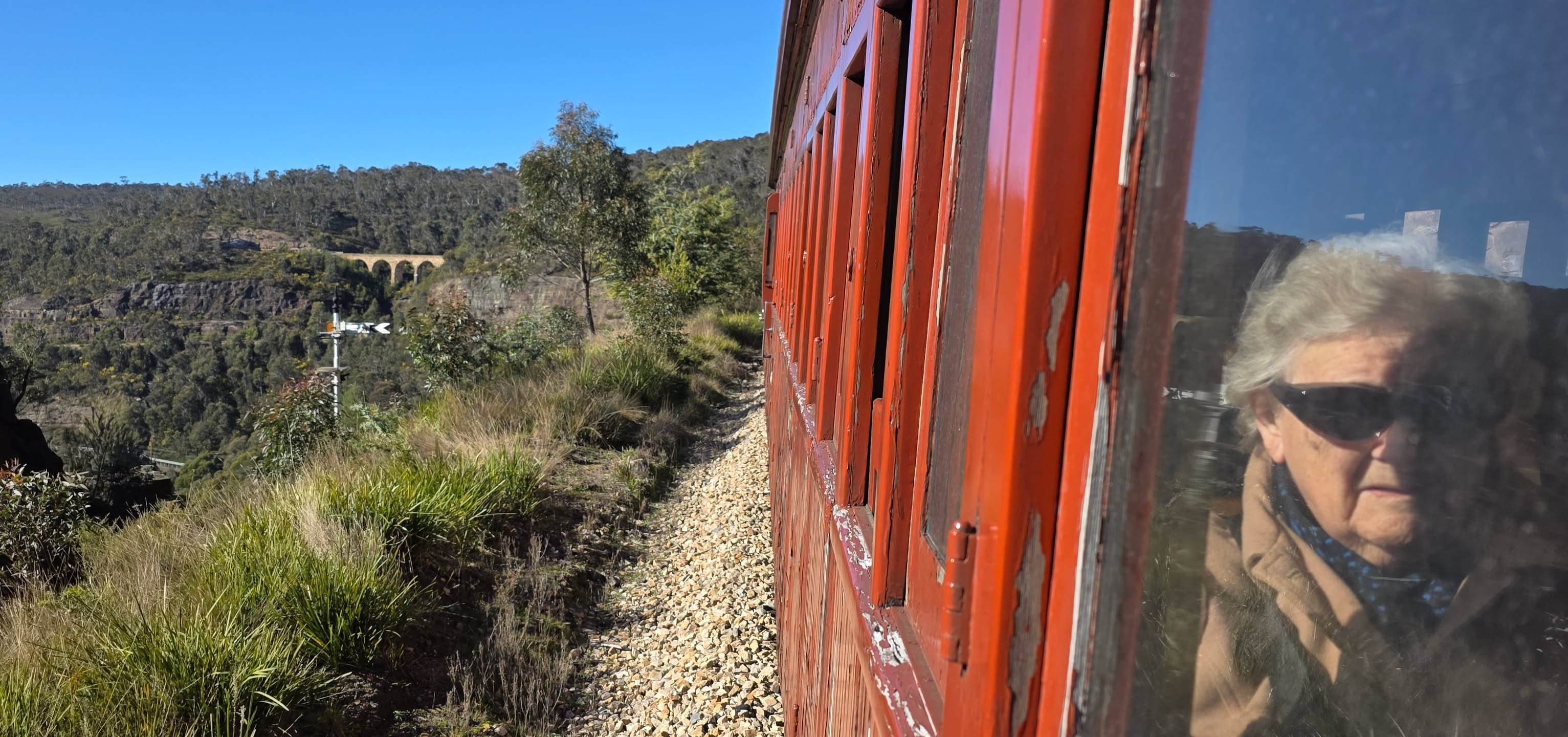 Heritage train through the mountains